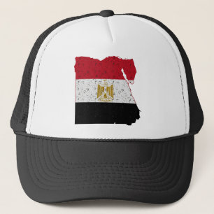 Egypt Flag Map Crackle Trucker Hat