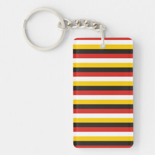Egypt flag stripes country pattern symbol black re keychain