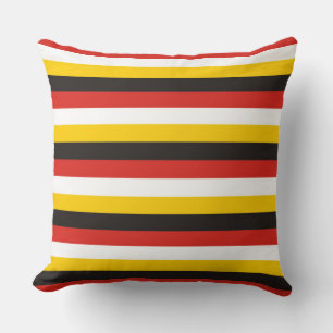 Egypt flag stripes country pattern symbol black re throw pillow