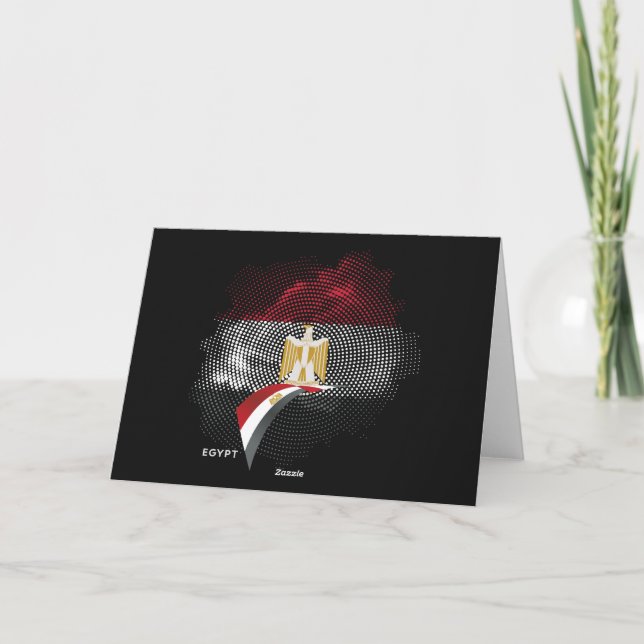 Egypt flag thank you card (Back)