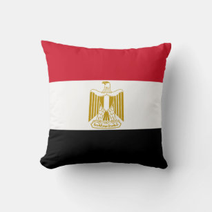 Egypt Flag Throw Pillow
