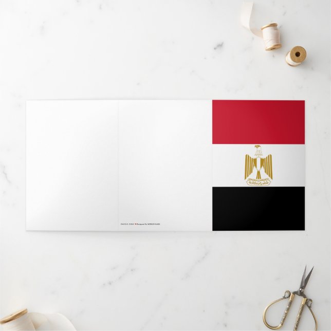 Egypt flag Tri-Fold card (Outside)