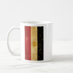 Egypt Flag Vintage Grunge Men's White Coffee Mug