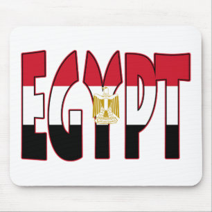 Egypt Flag/Word Mouse Pad