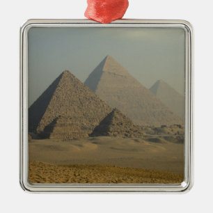 Egypt, Giza, Giza Pyramids Complex, Giza Plateau Metal Ornament