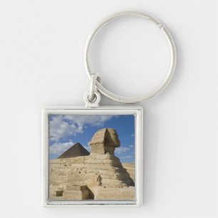 Egypt, Giza. The great Sphynx rises above the 2 Keychain