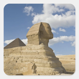 Egypt, Giza. The great Sphynx rises above the Square Sticker