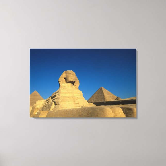 Egypt, Giza, The Sphinx, Old Kingdom, Unesco Canvas Print (Front)