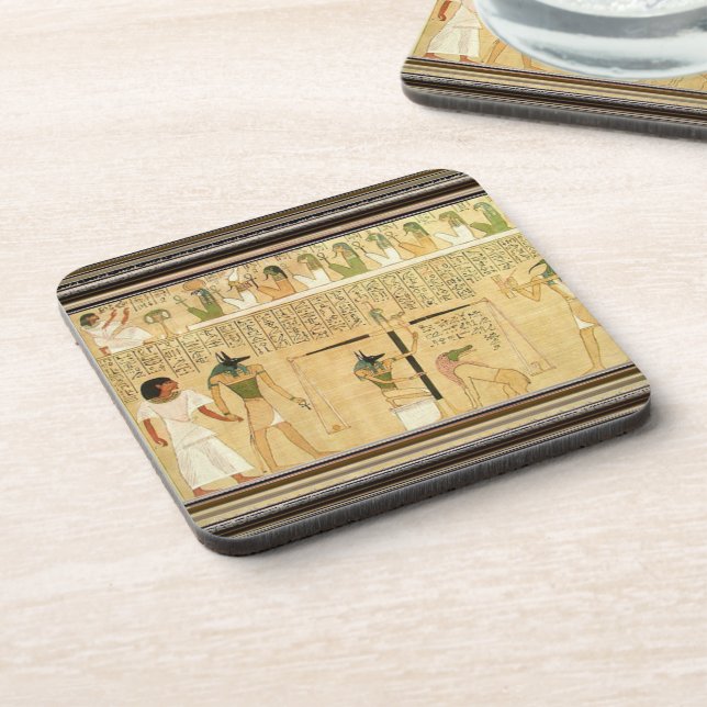 Egypt-Hieroglyphs Beverage Coaster (Left Side)