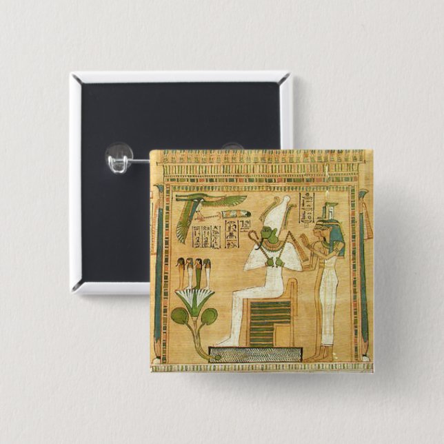 Egypt-Hieroglyphs Button (Front & Back)