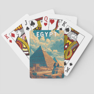Egypt Illustration Travel Art Vintage Playing Cards