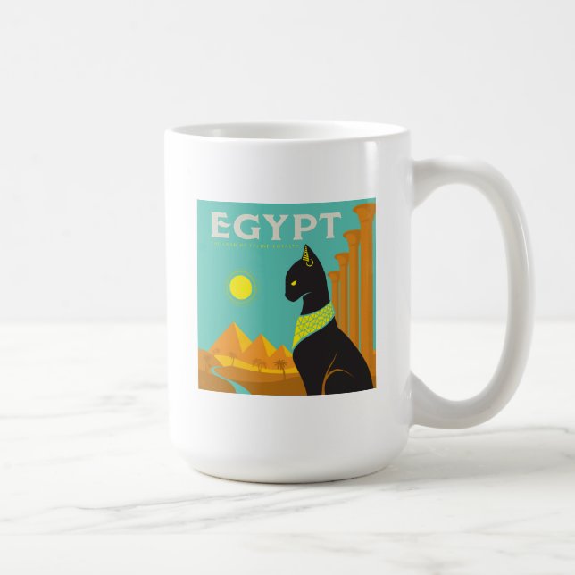 Egypt | Land of  Feline Royalty Coffee Mug (Right)