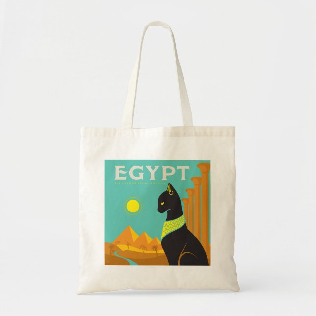 Egypt | Land of  Feline Royalty Tote Bag (Front)