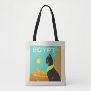 Egypt   Land of  Feline Royalty Tote Bag