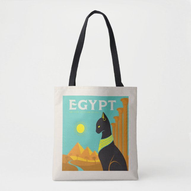 Egypt | Land of  Feline Royalty Tote Bag (Front)