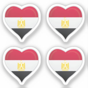 Egypt love flag pride heart sticker