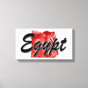 Egypt map canvas print