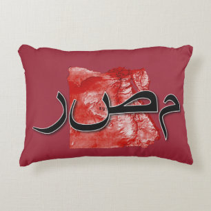 Egypt map decorative pillow