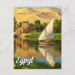 Egypt Nile Felucca Postcard