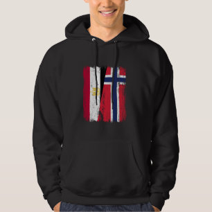 Egypt Norway Half Flag Egyptian Norwegian Ancestry Hoodie