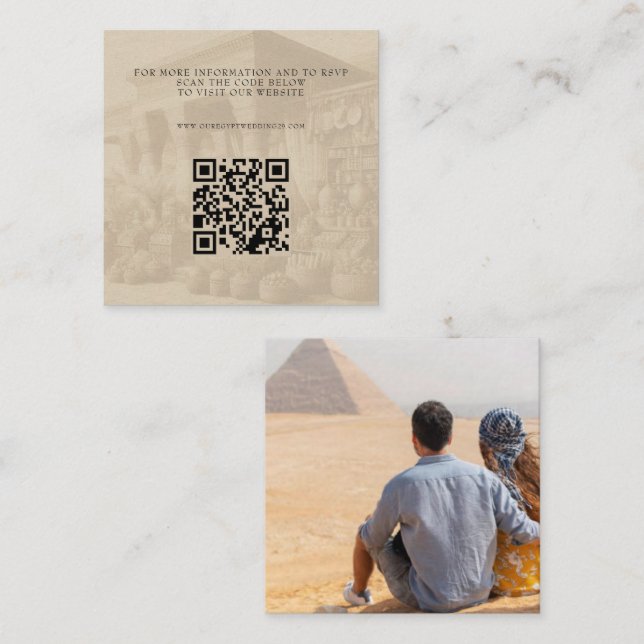 Egypt Passport QR Enclosure Card (Front/Back)