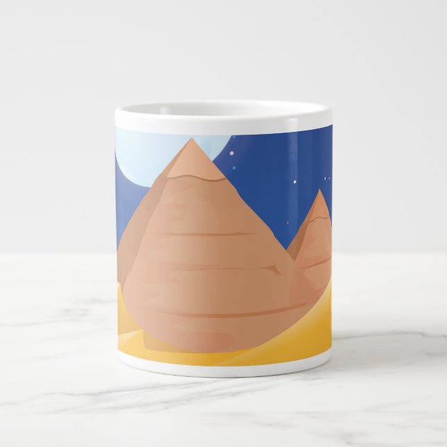 Egypt Pyramids Large Coffee Mug (Front)