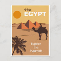Egypt Pyramids Vintage Travel Poster