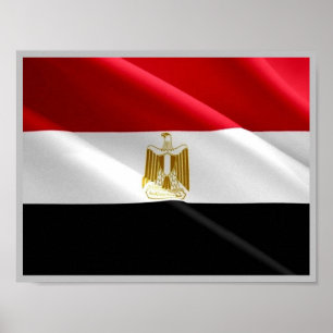 Egypt - Red Sea - Flag Waving - Poster