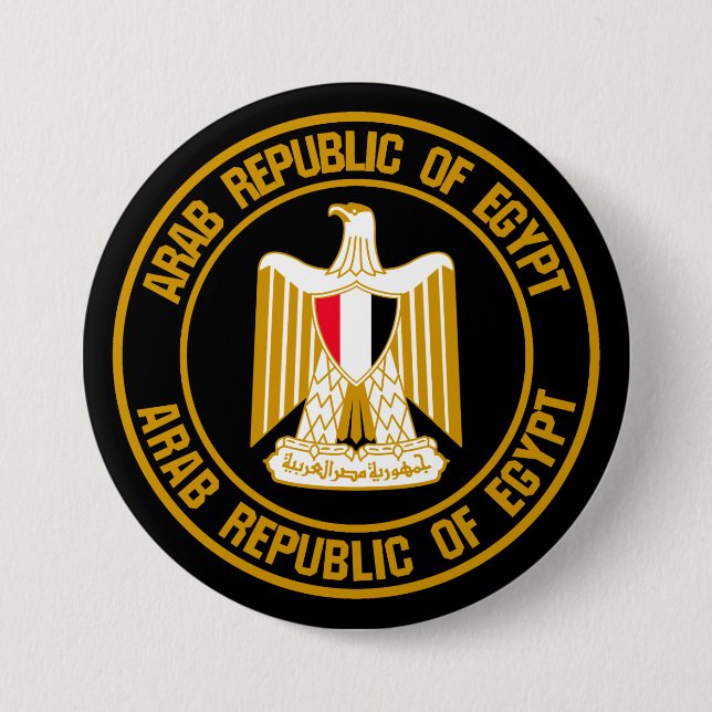 Egypt Round Emblem 3 Inch Round Button (Front)