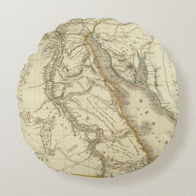 Egypt, Saudi Petree Round Pillow (Front)
