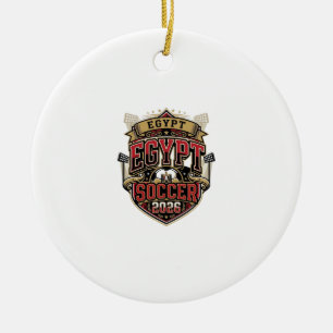 Egypt Soccer 2026 Soccer Bold Country Typography G Ceramic Ornament