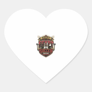 Egypt Soccer 2026 Soccer Bold Country Typography G Heart Sticker