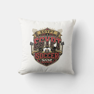 Egypt Soccer 2026 Soccer Bold Country Typography G Throw Pillow