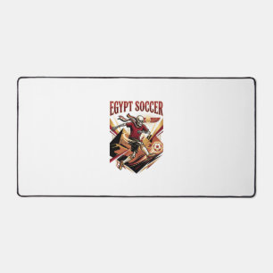 Egypt Soccer Skeleton Striker Nations Premium Spor Desk Mat