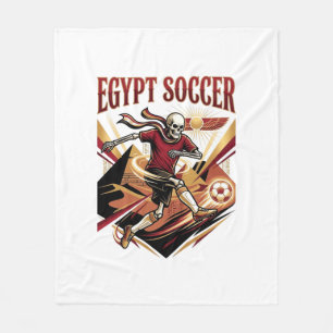Egypt Soccer Skeleton Striker Nations Premium Spor Fleece Blanket