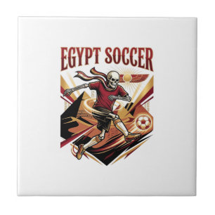 Egypt Soccer Skeleton Striker Nations Premium Spor Tile