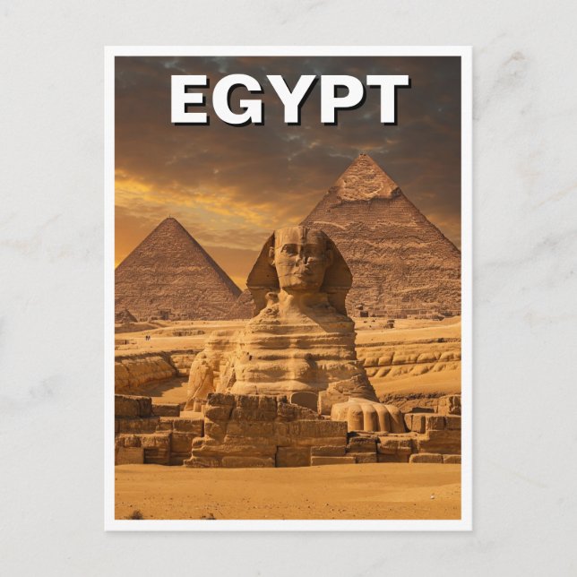 Egypt Sphinx Pyramids of Giza Postcard (Front)
