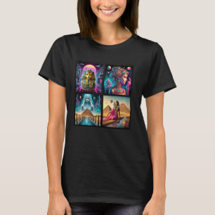 Egypt Steampunk Osiris Mechanical Gears Brass Art T-Shirt