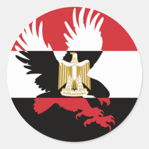 Egypt Steppe Eagle Egyptian National Animal Flag Classic Round Sticker
