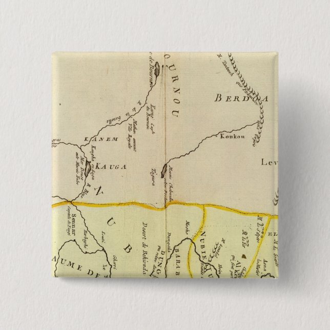 Egypt, Sudan 2 Inch Square Button (Front)