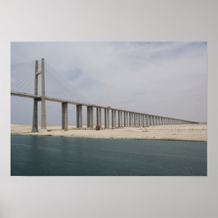 Egypt, Suez Canal. Bridge of Peace aka Peace Poster