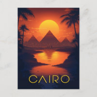 Egypt Sunset: Pyramids and Nile River