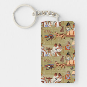 Egypt Symbols Pattern Keychain