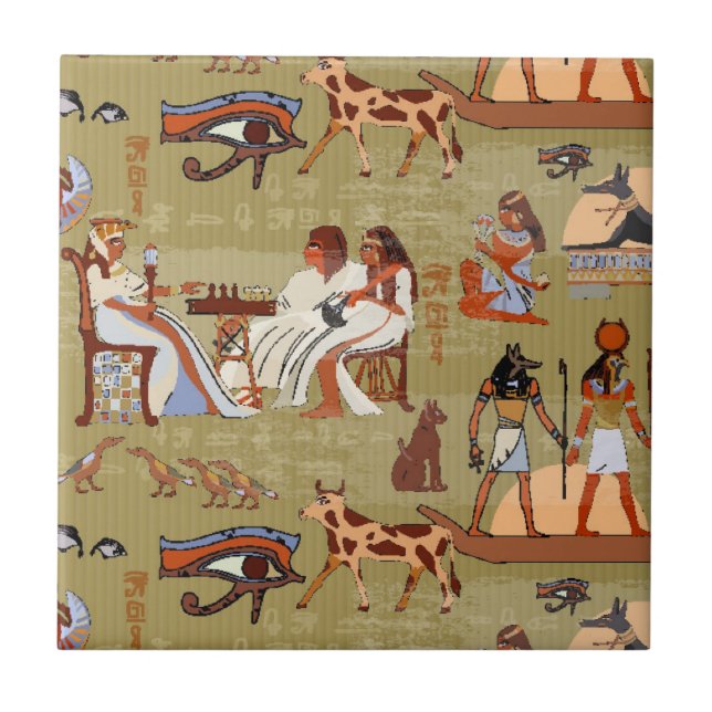 Egypt | Symbols Pattern Tile (Front)