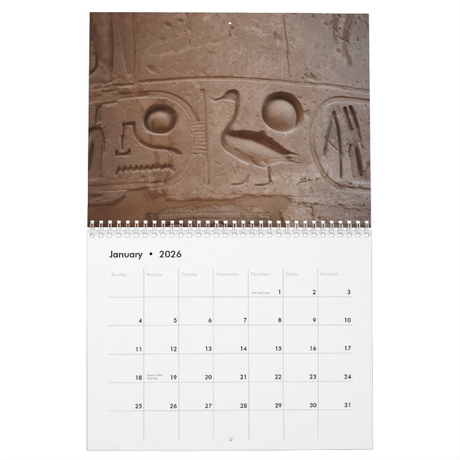 Egypt The beauty is in the detail - Customized Calendar (Jan 2026)