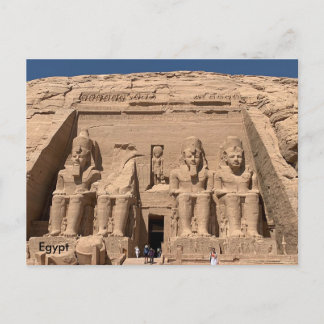 Egypt, The Great Temple of Ramses II, Abu Simbel Postcard