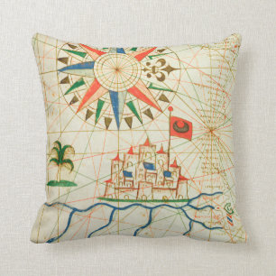 Egypt, the River Nile and Cairo Throw Pillow