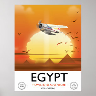 Egypt "Travel into Adventure" Poster