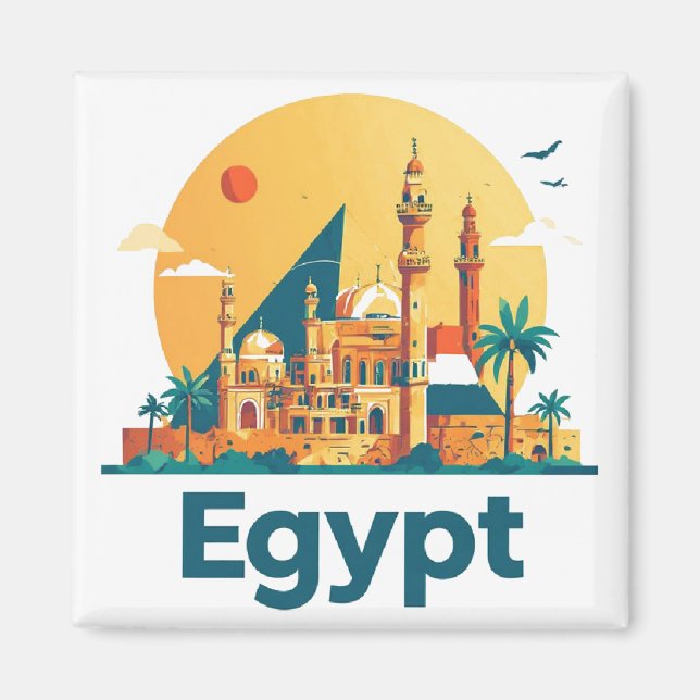 Egypt Travel Keepsake For Curious Global Explorers Magnet (Front)
