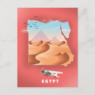 Egypt travel poster postcard